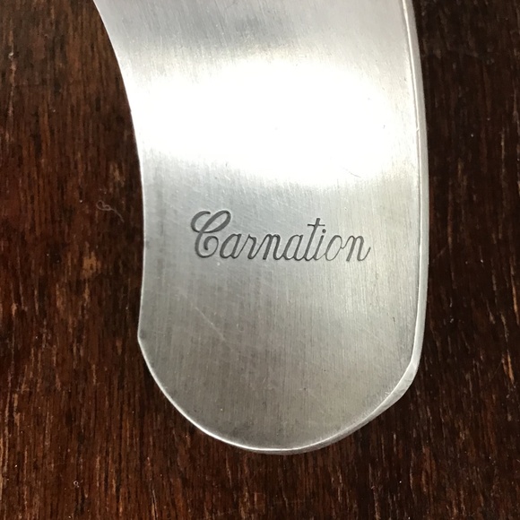 Vintage Pewter Cuff Bracelet Signed Kirk Stieff Carnations January Birth Flower - Picture 8 of 11